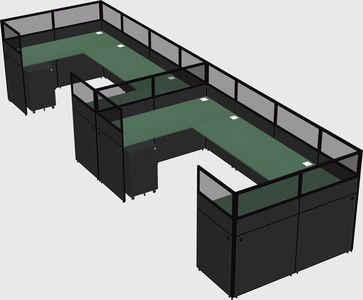 U-shaped cubicle
