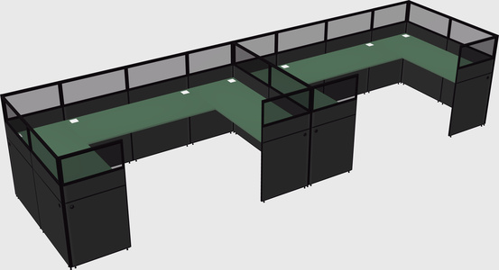 U-shaped cubicle