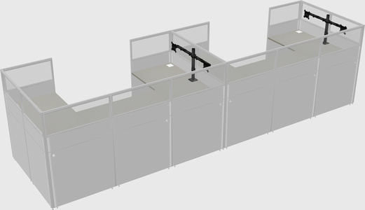 U-shaped cubicle
