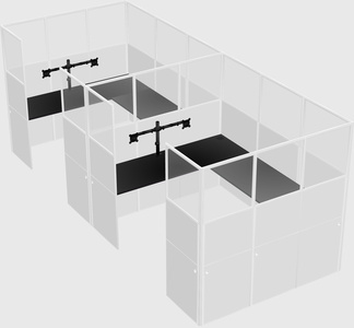 U-shaped cubicle