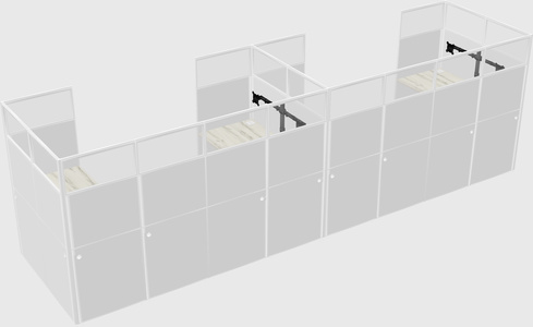 U-shaped cubicle