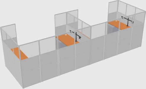 U-shaped cubicle