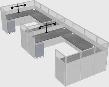 U-shaped cubicle