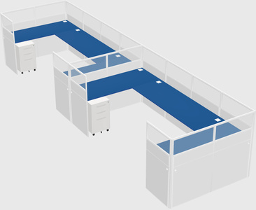 U-shaped cubicle