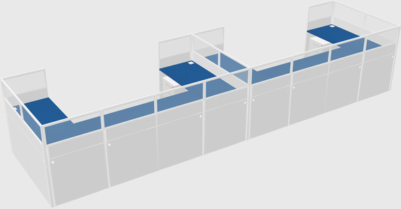 U-shaped cubicle