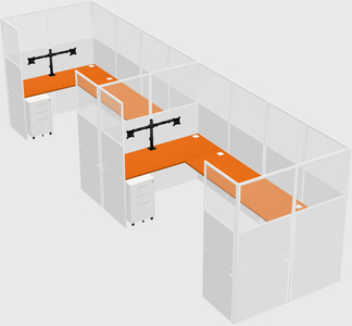 U-shaped cubicle