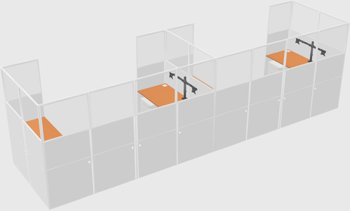 U-shaped cubicle