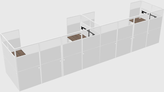 U-shaped cubicle