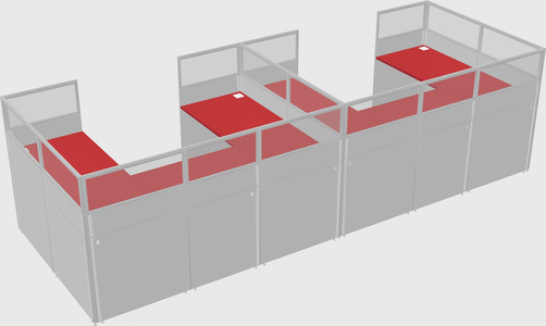 U-shaped cubicle