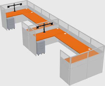 U-shaped cubicle