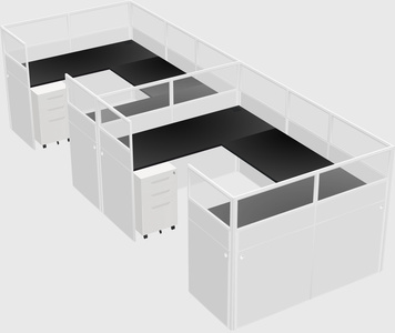 U-shaped cubicle