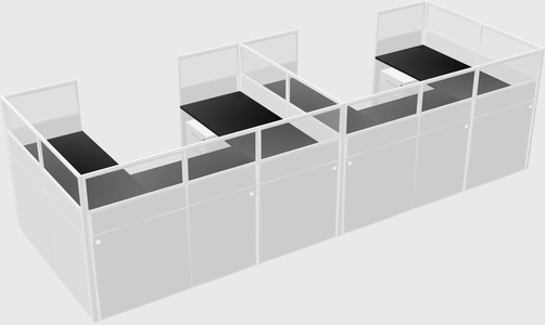 U-shaped cubicle
