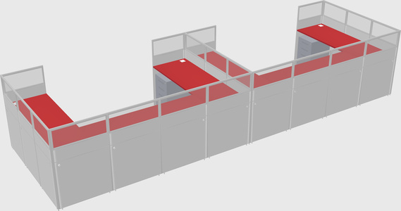 U-shaped cubicle