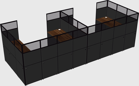 U-shaped cubicle