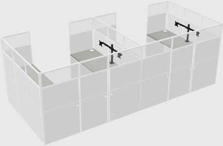 U-shaped cubicle