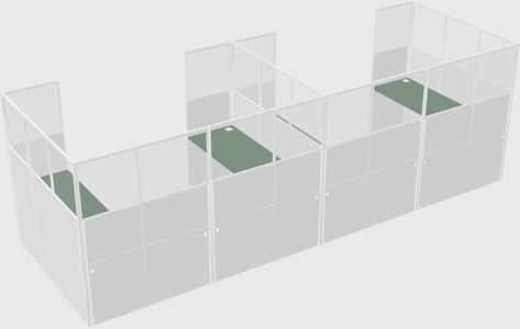 U-shaped cubicle