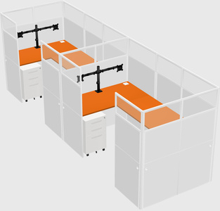 U-shaped cubicle