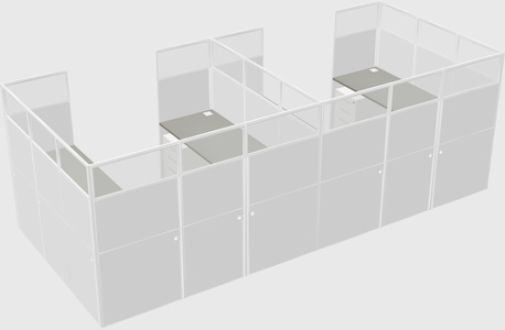 U-shaped cubicle