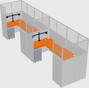 U-shaped cubicle
