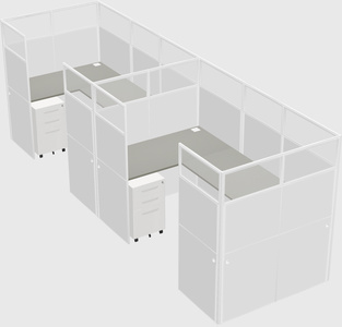U-shaped cubicle
