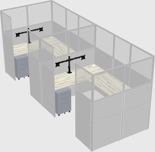 U-shaped cubicle