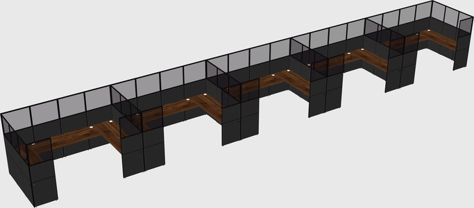 U-shaped cubicle