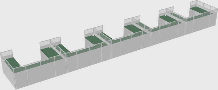 U-shaped cubicle