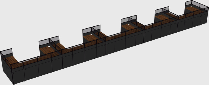 U-shaped cubicle