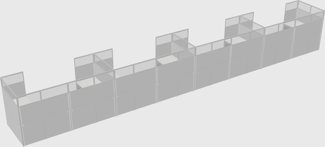 U-shaped cubicle