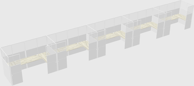 U-shaped cubicle