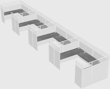 U-shaped cubicle