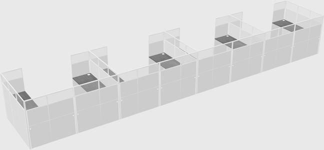 U-shaped cubicle