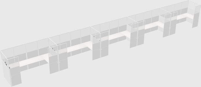 U-shaped cubicle