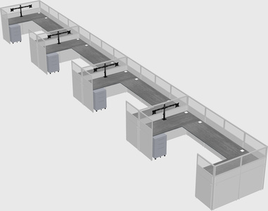 U-shaped cubicle