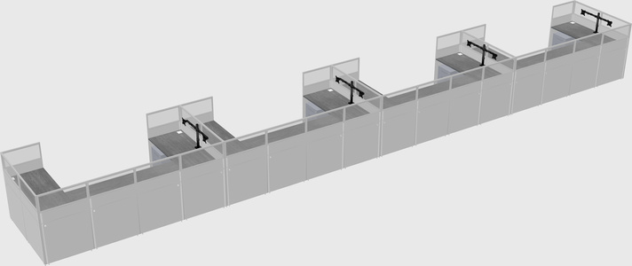 U-shaped cubicle