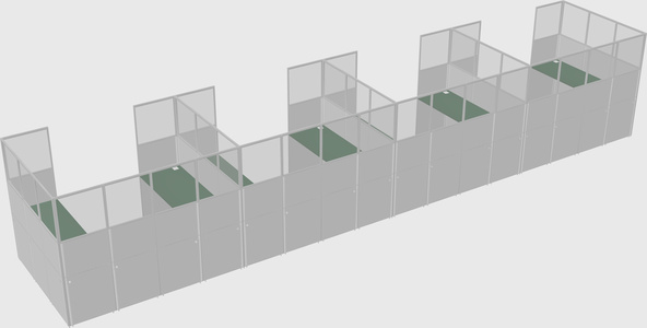 U-shaped cubicle