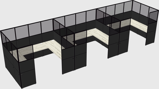 U-shaped cubicle