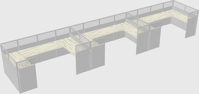 U-shaped cubicle