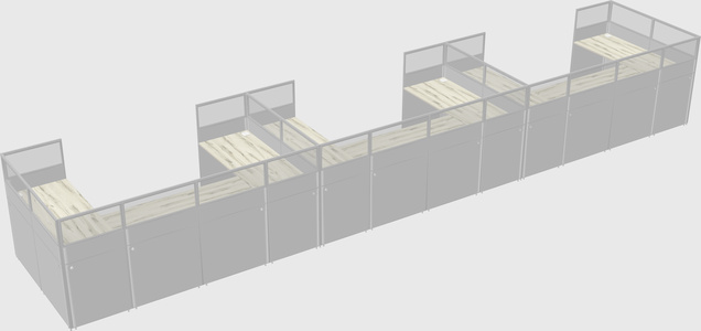 U-shaped cubicle
