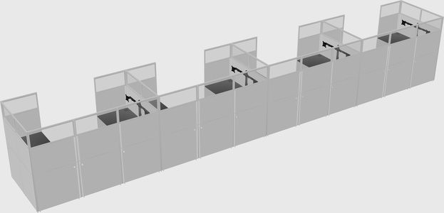 U-shaped cubicle