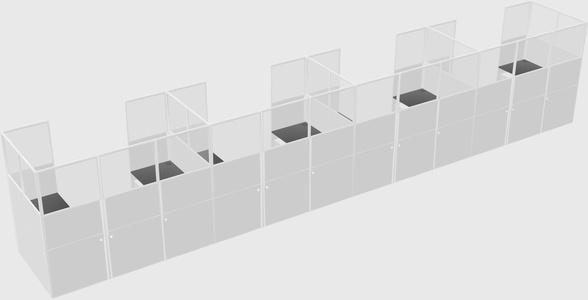 U-shaped cubicle