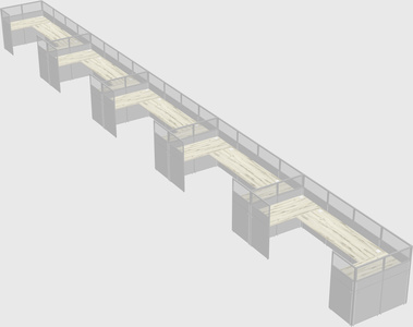 U-shaped cubicle