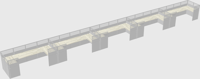 U-shaped cubicle