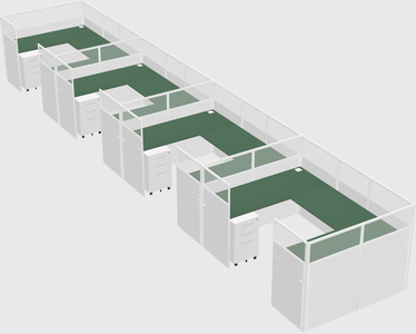 U-shaped cubicle