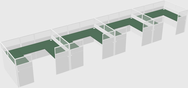 U-shaped cubicle
