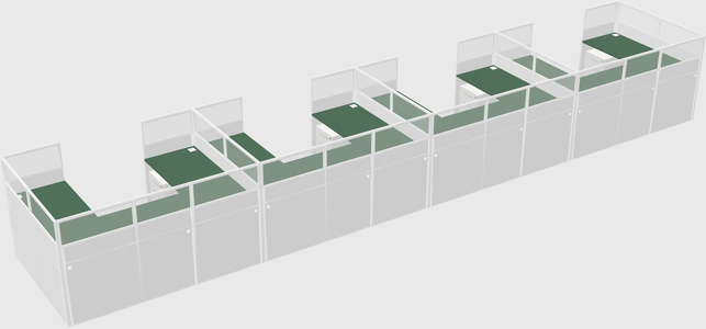 U-shaped cubicle
