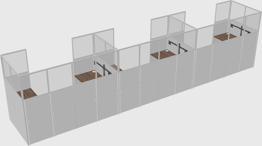 U-shaped cubicle