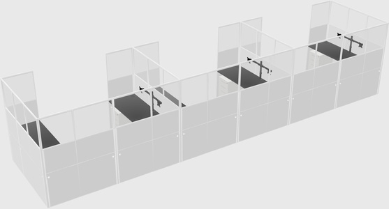 U-shaped cubicle