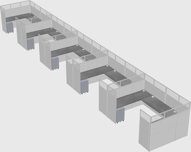 U-shaped cubicle