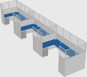 U-shaped cubicle